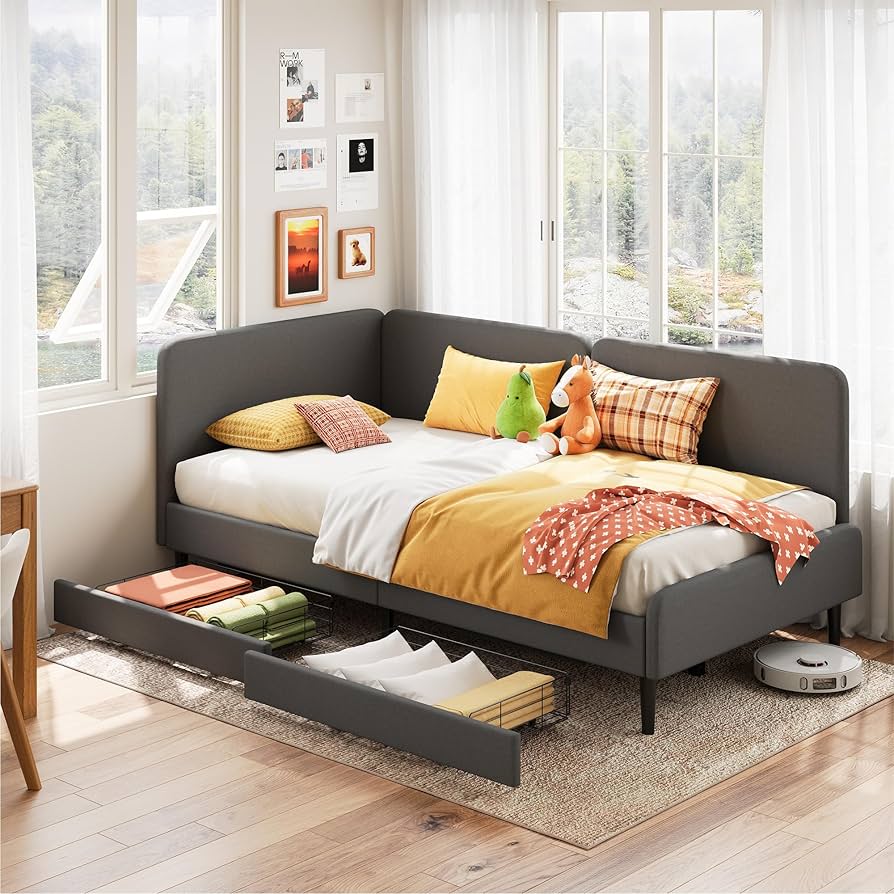 lismo802 Amazon.com: LIKIMIO Twin Daybed with Headboard, Corner Bed